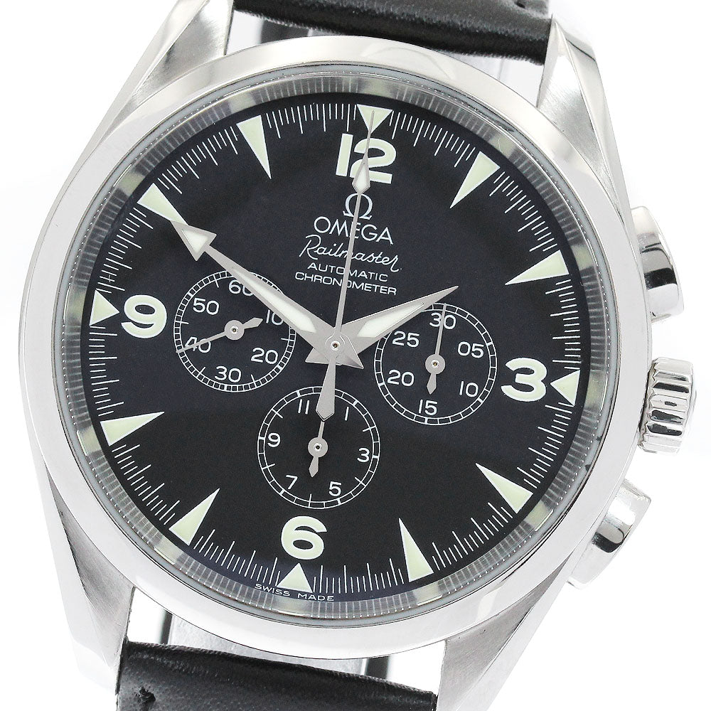 OMEGA 2812.52.37 Seamaster Railmaster Chronograph Automatic Men's Watch Excellent Condition with Warranty Card