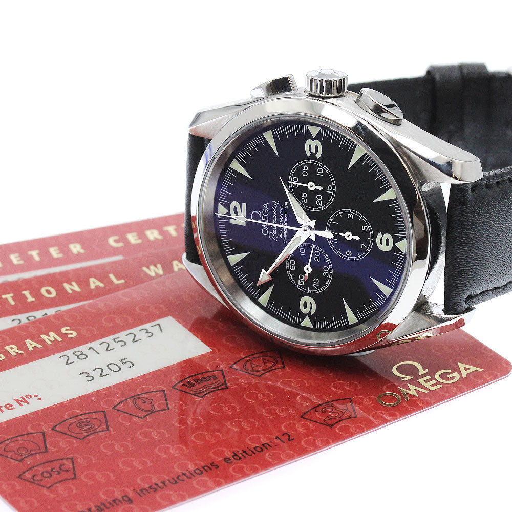OMEGA 2812.52.37 Seamaster Railmaster Chronograph Automatic Men's Watch Excellent Condition with Warranty Card