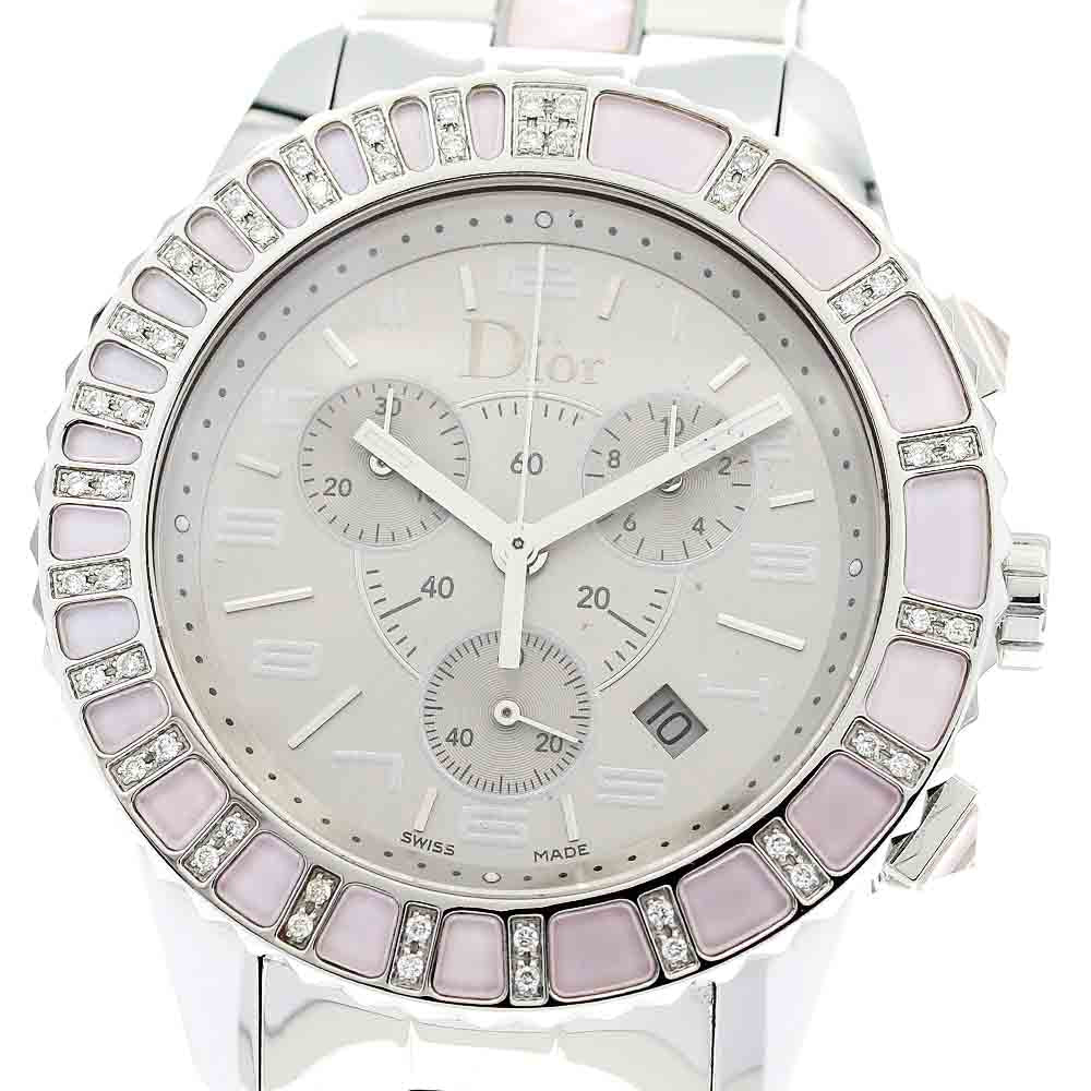 Dior CD114315 Crystal Chronograph Date Quartz Boys' Watch
