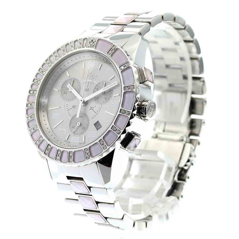 Dior CD114315 Crystal Chronograph Date Quartz Boys' Watch