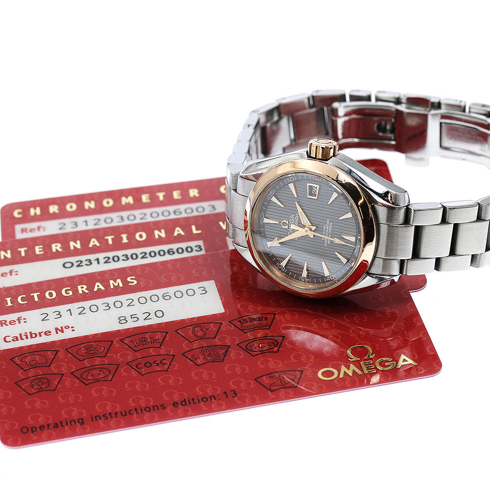 OMEGA 231.20.30.20.06.003 Seamaster Aqua Terra 150M K18PG Bezel Date Automatic Ladies Watch with Warranty