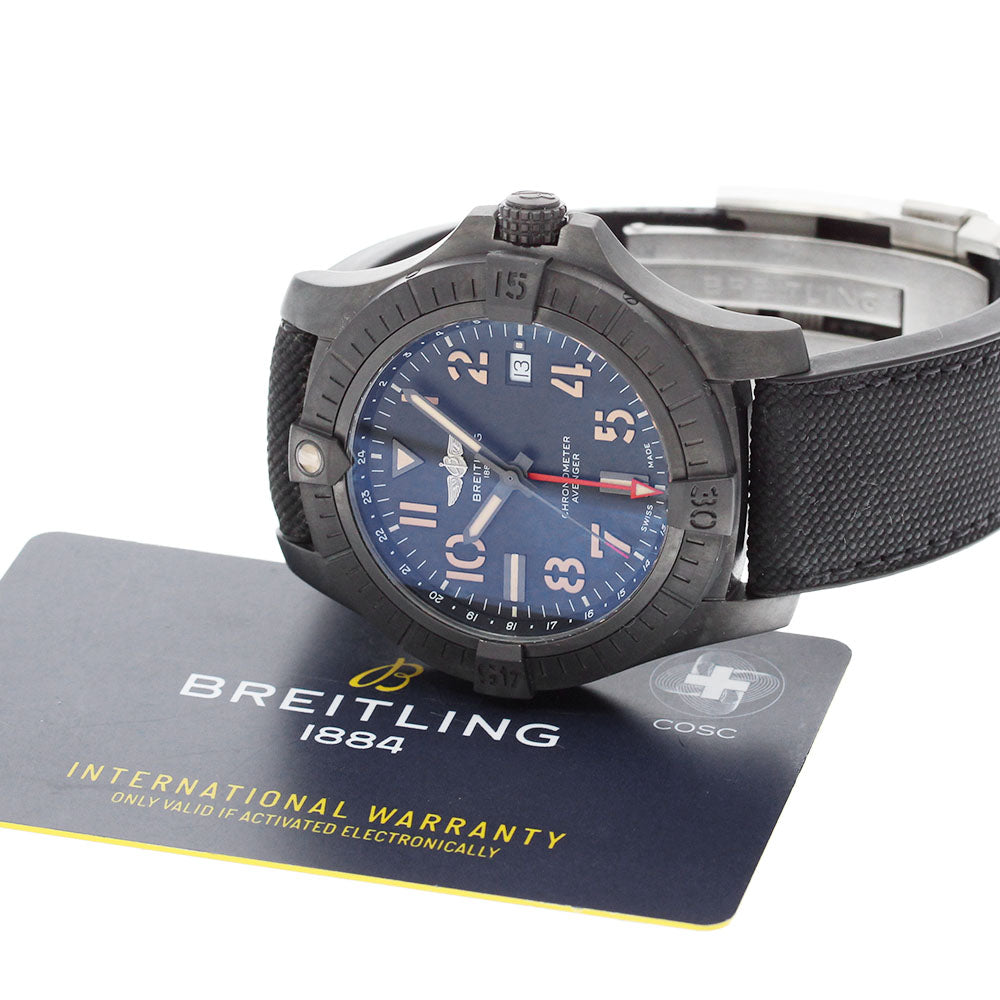 BREITLING V32395 Avenger GMT 45 Night Mission Automatic Men's Watch with Warranty