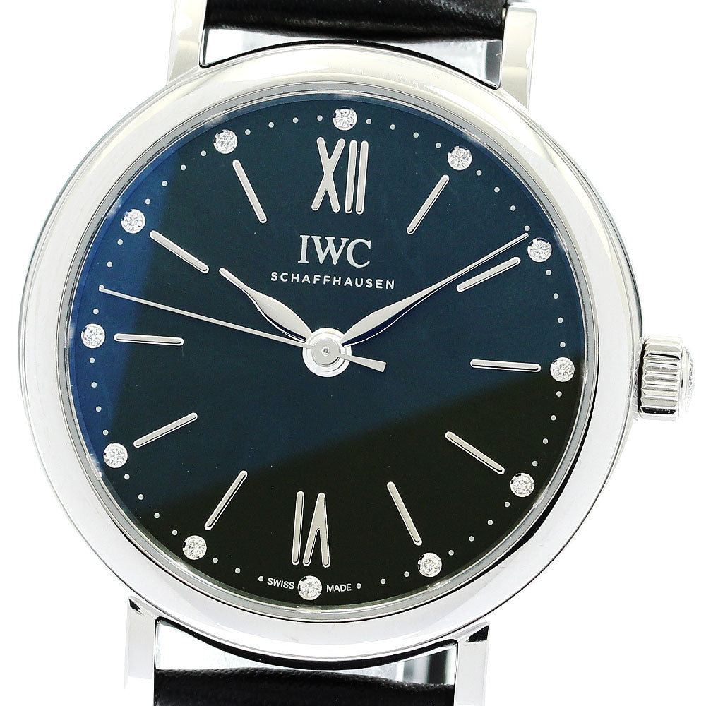 IWC SCHAFFHAUSEN IW357405 Portofino Automatic 34 12P Diamond Automatic Women's Watch with Warranty Card
