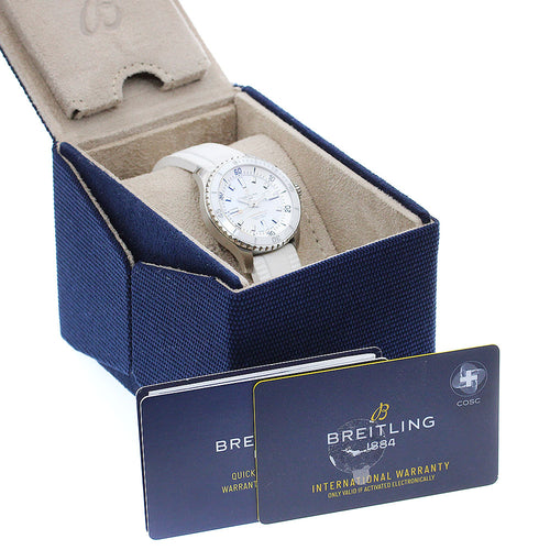 BREITLING A17377 Superocean Automatic 36 Automatic Winding Boys' Watch with Inner Box and Warranty Card