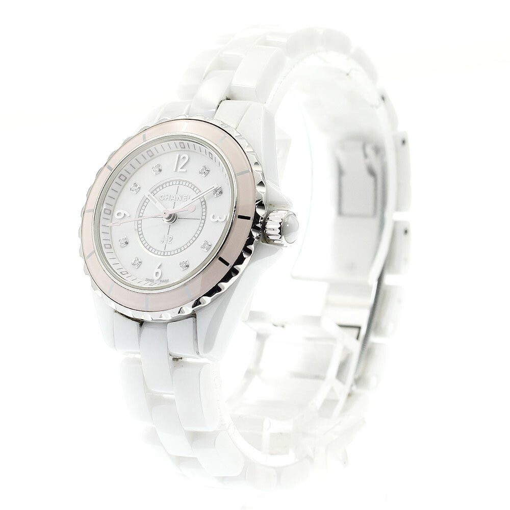 CHANEL H4466 J12 Soft Pink 8-Diamond Quartz Women's Watch