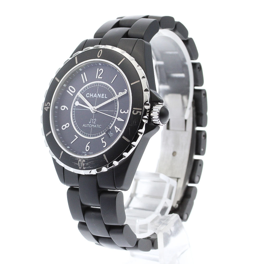 CHANEL H3131 J12 Matte Black Ceramic 42mm Automatic Men's Watch with Warranty Card