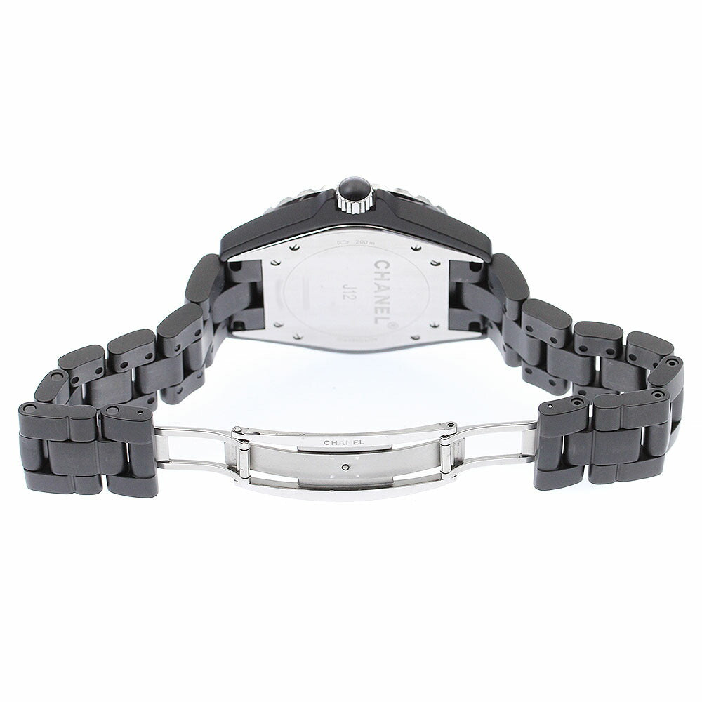 CHANEL H3131 J12 Matte Black Ceramic 42mm Automatic Men's Watch with Warranty Card