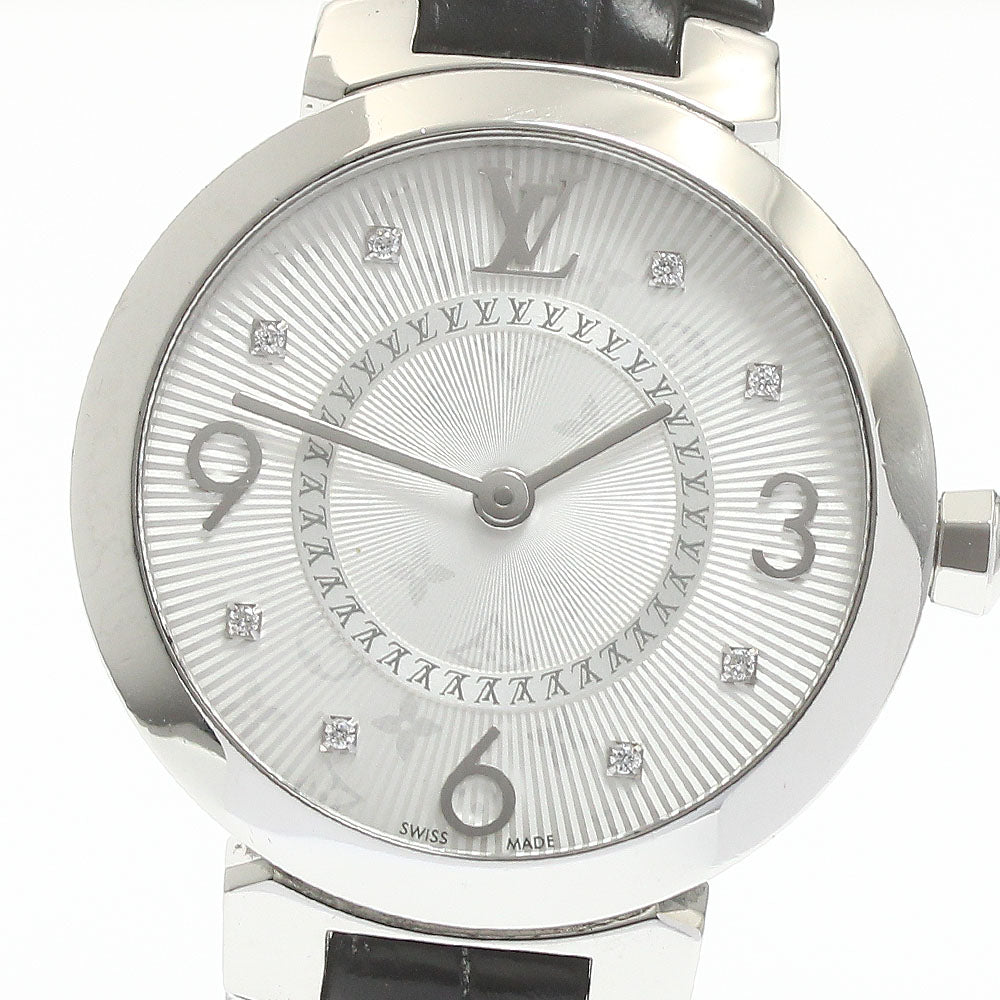 LOUIS VUITTON Q12MG Tambour Slim 8-Diamond Quartz Women's Watch