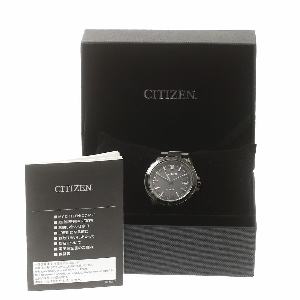 CITIZEN CB3035-72E Attesa ACT Line Date Solar Radio Controlled Men's Watch Excellent Condition with Box and Warranty Card