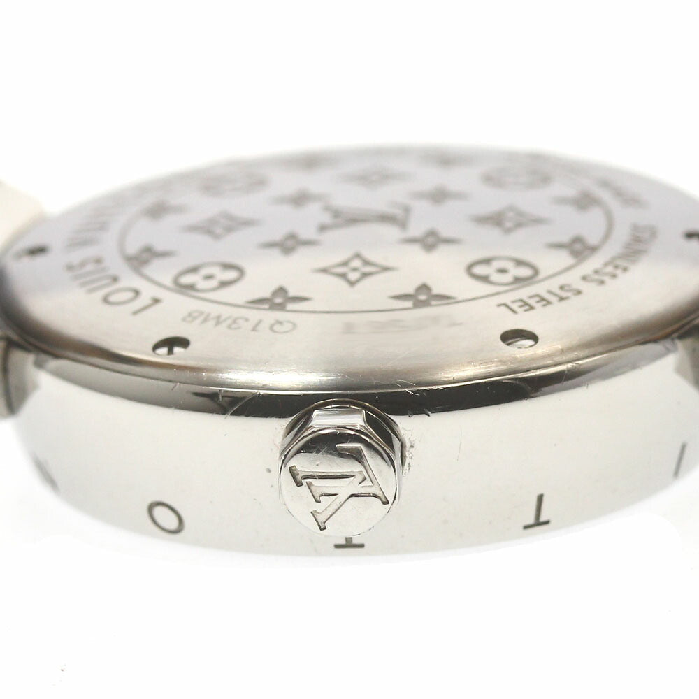 LOUIS VUITTON Q13MB Tambour Forever 12P Diamond Lug Quartz Women's Watch with Box and Warranty