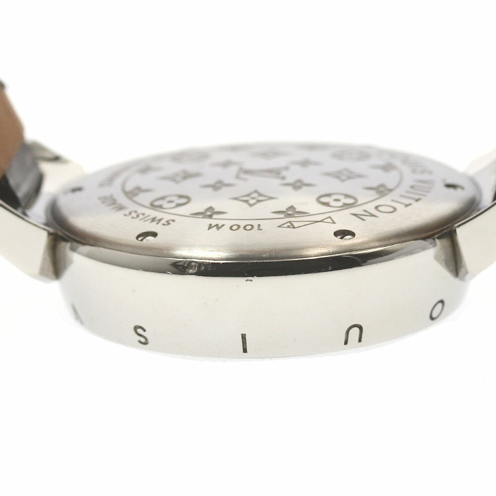 LOUIS VUITTON Q13MB Tambour Forever 12P Diamond Lug Quartz Women's Watch with Box and Warranty