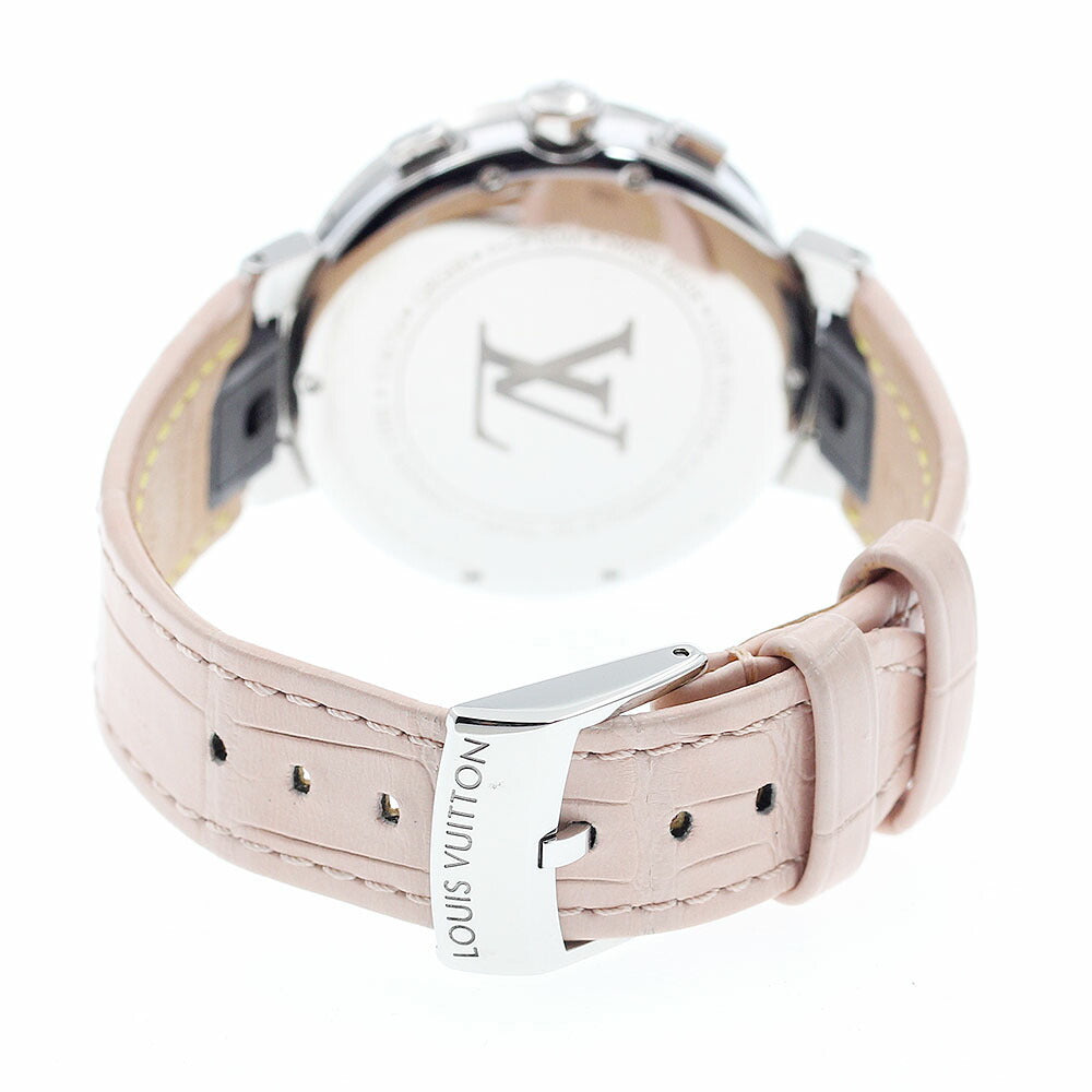 LOUIS VUITTON Q8G00 Tambour Moonstar Date Chronograph Quartz Ladies' Watch Excellent Condition with Box and Warranty Card.