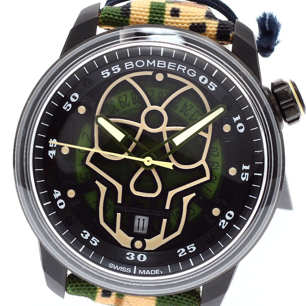 BOMBERG CT43APBA.23-4.11 BB-01 Skull Date Automatic Men's Watch Unused with Box and Warranty.