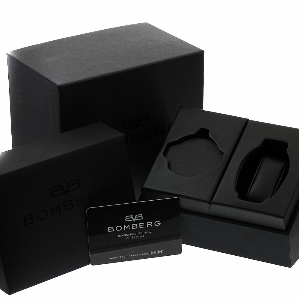 BOMBERG BS45APBA.039-1.3 BOLT-68 Badass Limited Black Skull Date Automatic Men's Watch Unused with Box and Warranty.