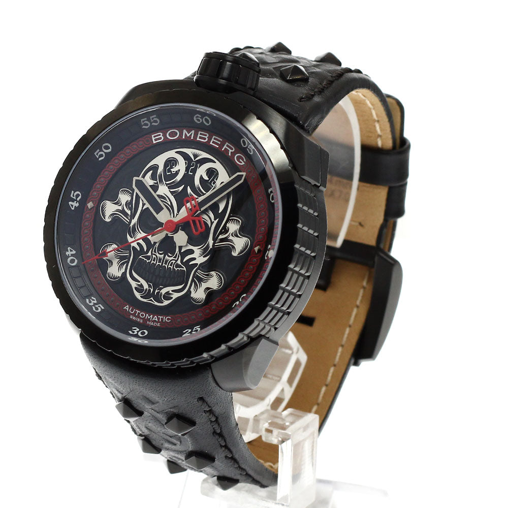 BOMBERG BS45APBA.039-1.3 BOLT-68 Badass Limited Black Skull Date Automatic Men's Watch Unused with Box and Warranty.