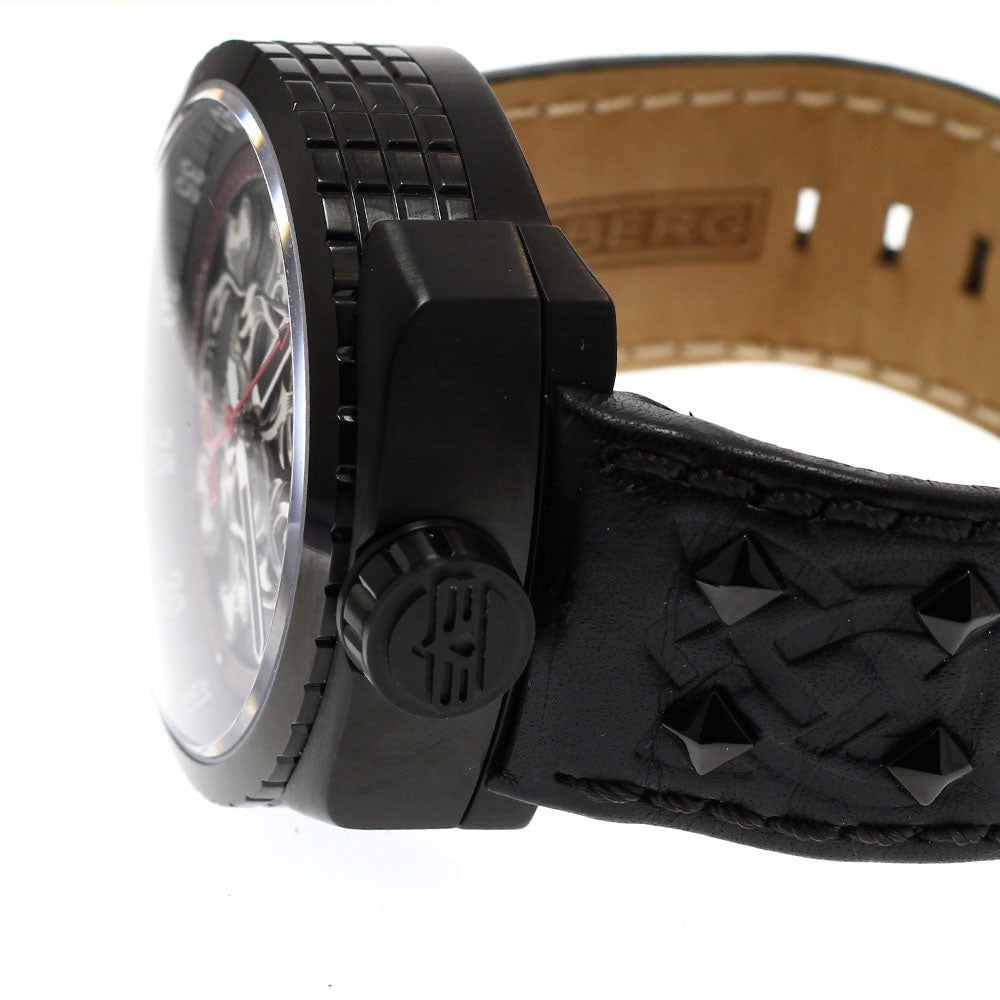 BOMBERG BS45APBA.039-1.3 BOLT-68 Badass Limited Black Skull Date Automatic Men's Watch Unused with Box and Warranty.