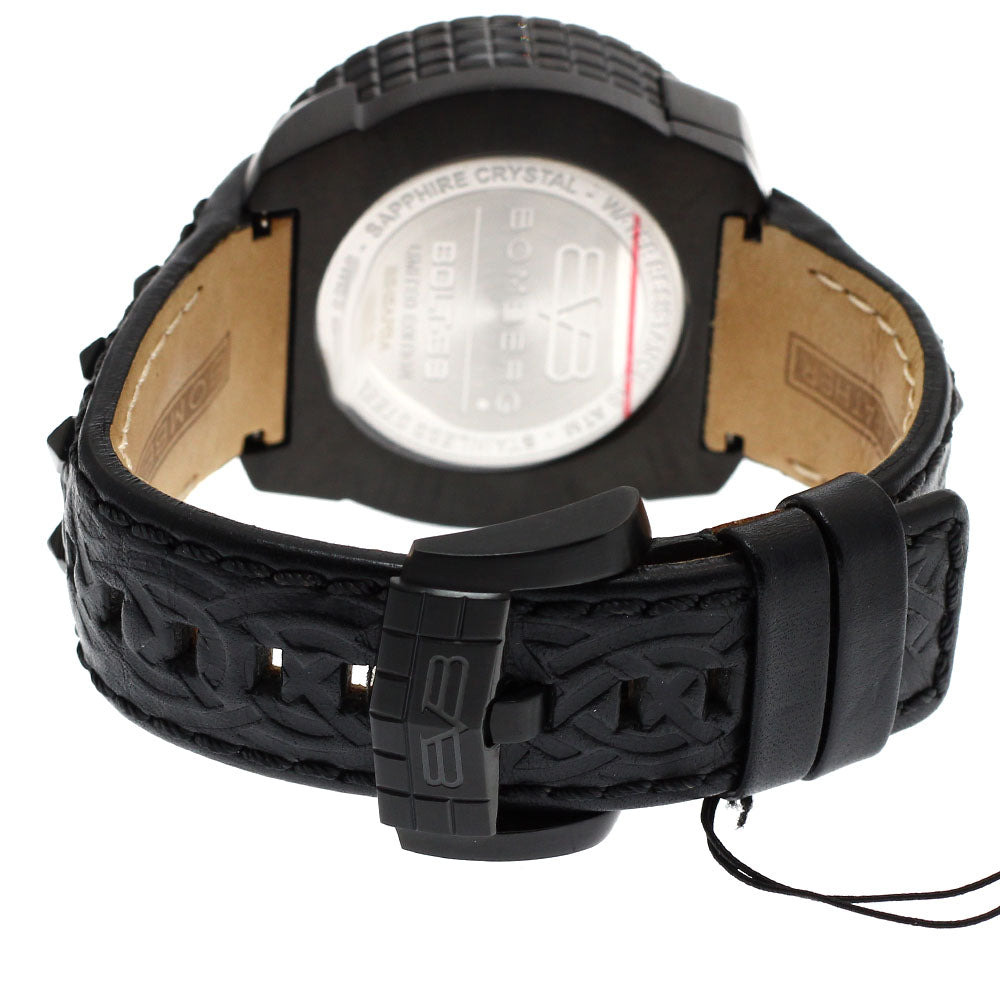 BOMBERG BS45APBA.039-1.3 BOLT-68 Badass Limited Black Skull Date Automatic Men's Watch Unused with Box and Warranty.