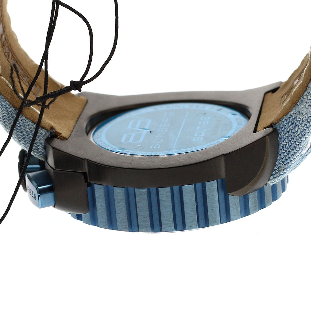 BOMBERG BS45CHPBLGM.050-3.3 BOLT-68 Gun & Sky Blue Chronograph Quartz Men's Watch Unused with Box and Warranty.