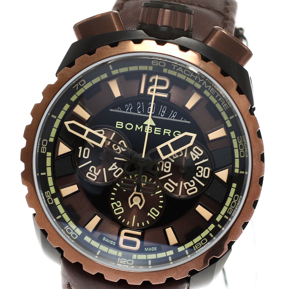 BOMBERG BS45CHPBRBA.050-2.3 BOLT-68 Chronograph Date Quartz Men's Watch Unused with Box and Warranty.