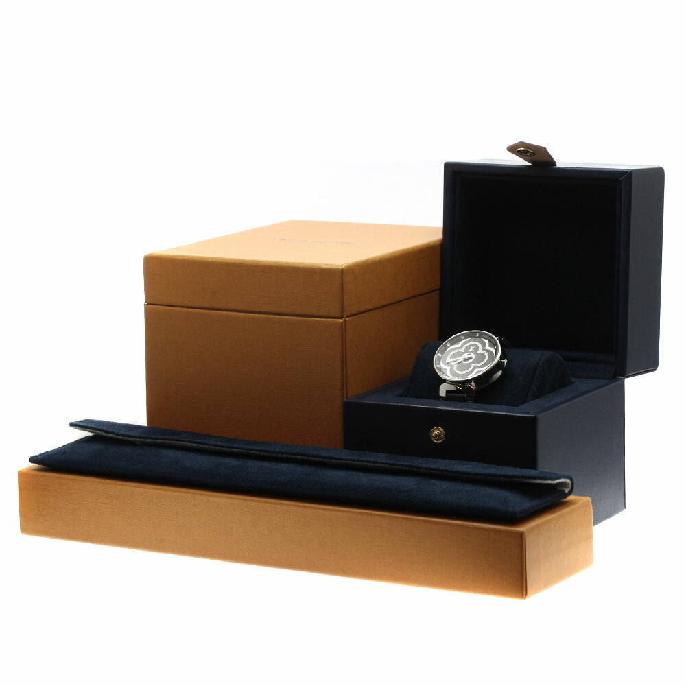 LOUIS VUITTON QA020 Tambour Moon Divine Quartz Women's Watch Excellent Condition with Box