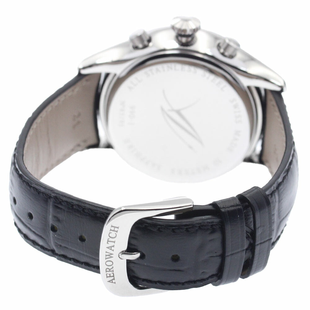 AEROWATCH A78990 Chronograph Moon Phase Quartz Men's Watch Excellent Condition with Box and Warranty Card