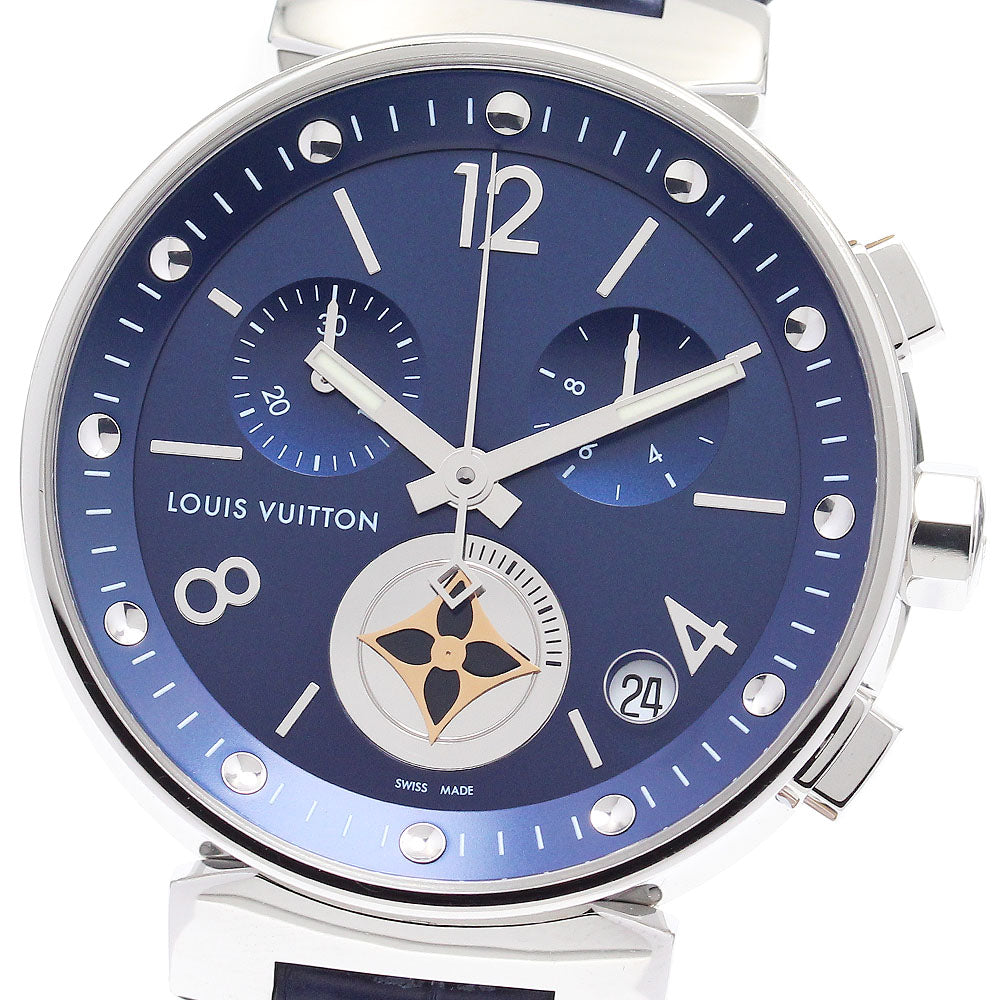 LOUIS VUITTON QA034 Tambour Moonstar Chronograph Quartz Men's Watch