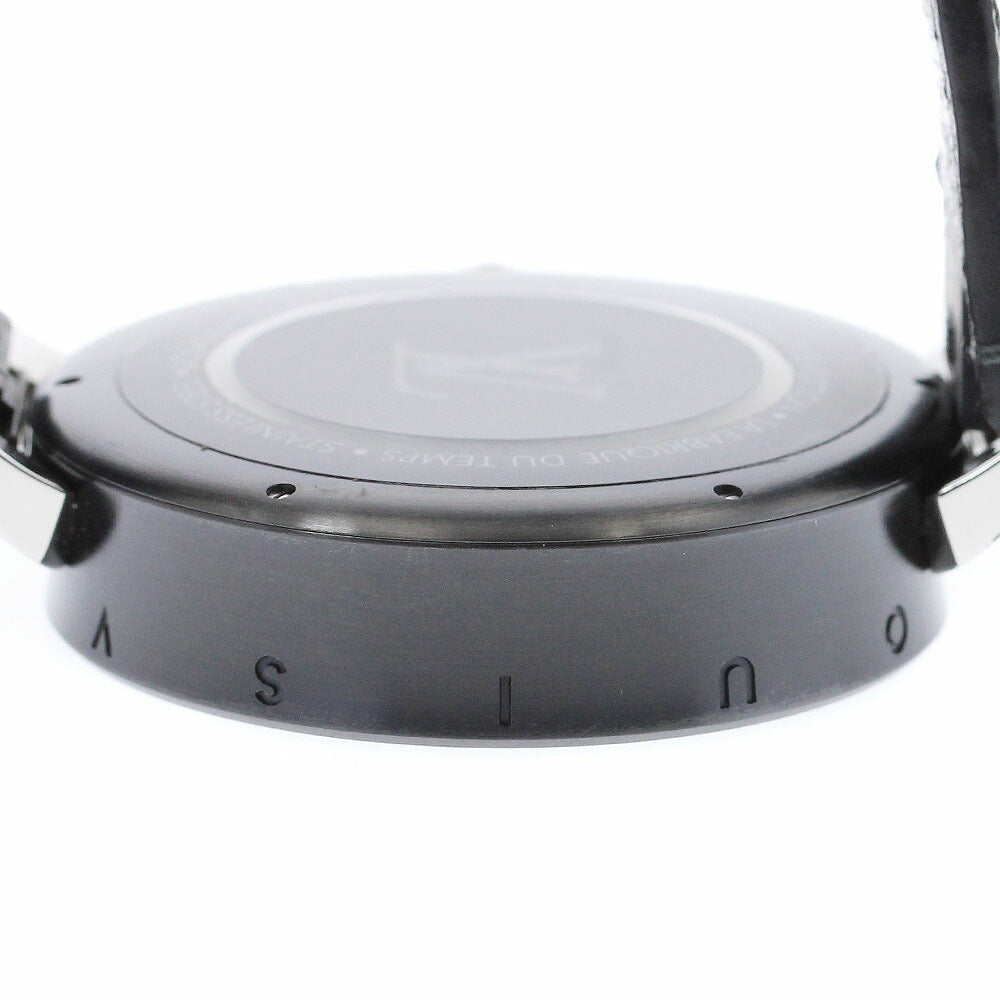 LOUIS VUITTON QA097 Tambour Moon Dual Time GMT Quartz Men's Watch (Good Condition)