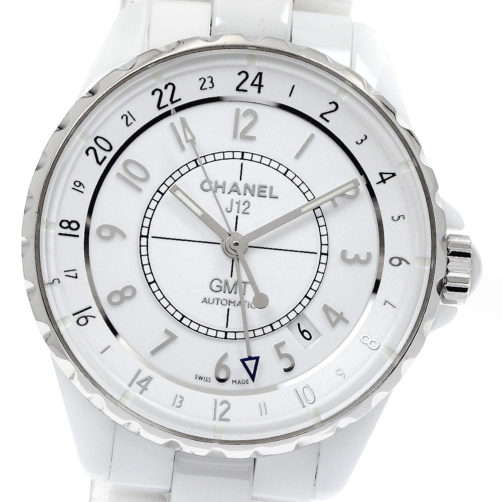 CHANEL H3103 J12 38mm GMT Automatic Men's Watch with Warranty Card