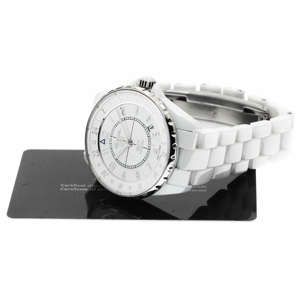 CHANEL H3103 J12 38mm GMT Automatic Men's Watch with Warranty Card