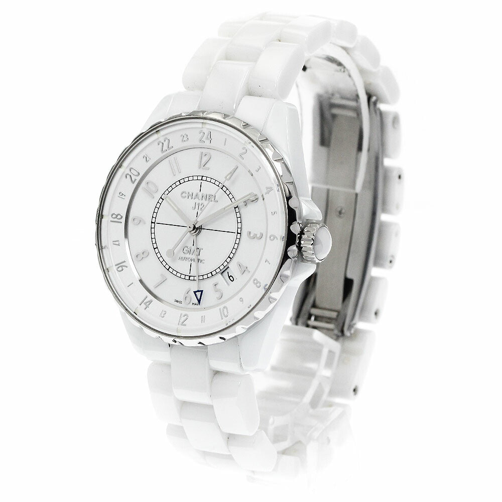 CHANEL H3103 J12 38mm GMT Automatic Men's Watch with Warranty Card