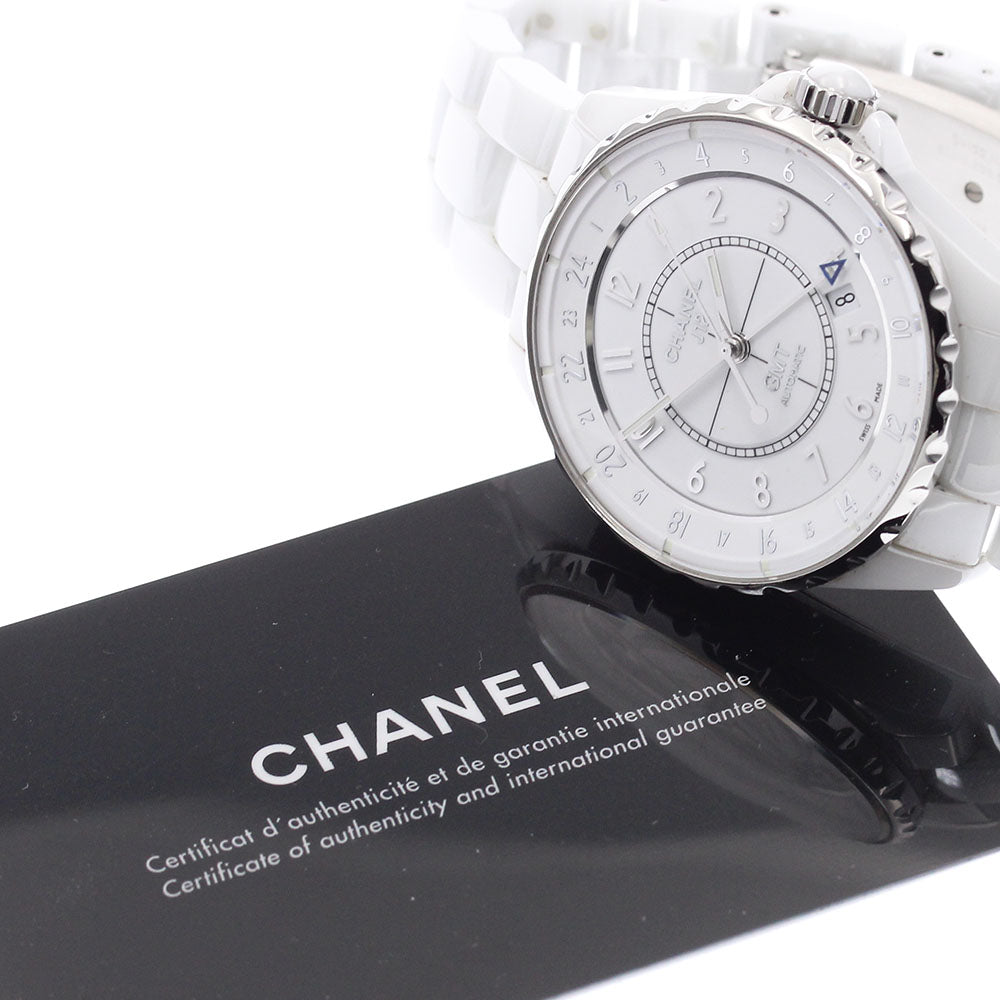 CHANEL H3103 J12 38mm GMT Automatic Men's Watch Excellent Condition with Warranty Card