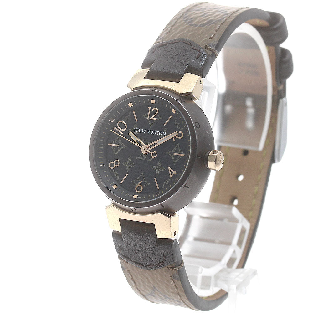 LOUIS VUITTON QA137 Tambour Slim Quartz Women's Watch with Box and Warranty Card