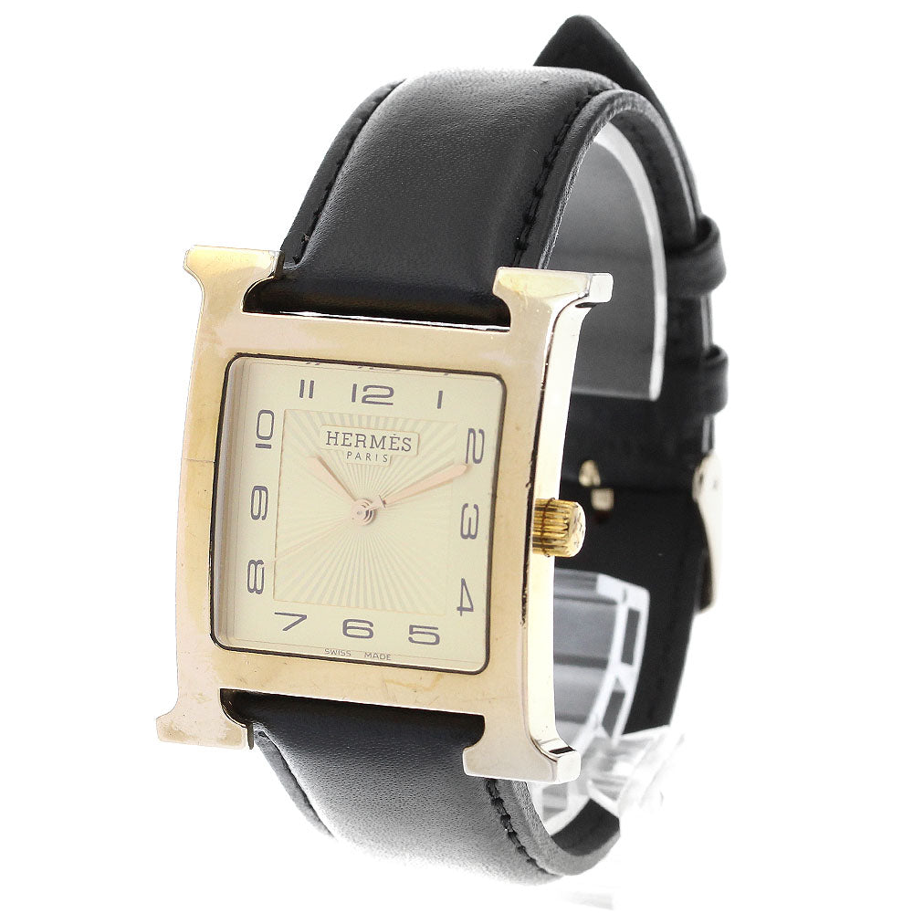 HERMES HH1.801 H-Watch Quartz Men's Watch with Box and Warranty Card