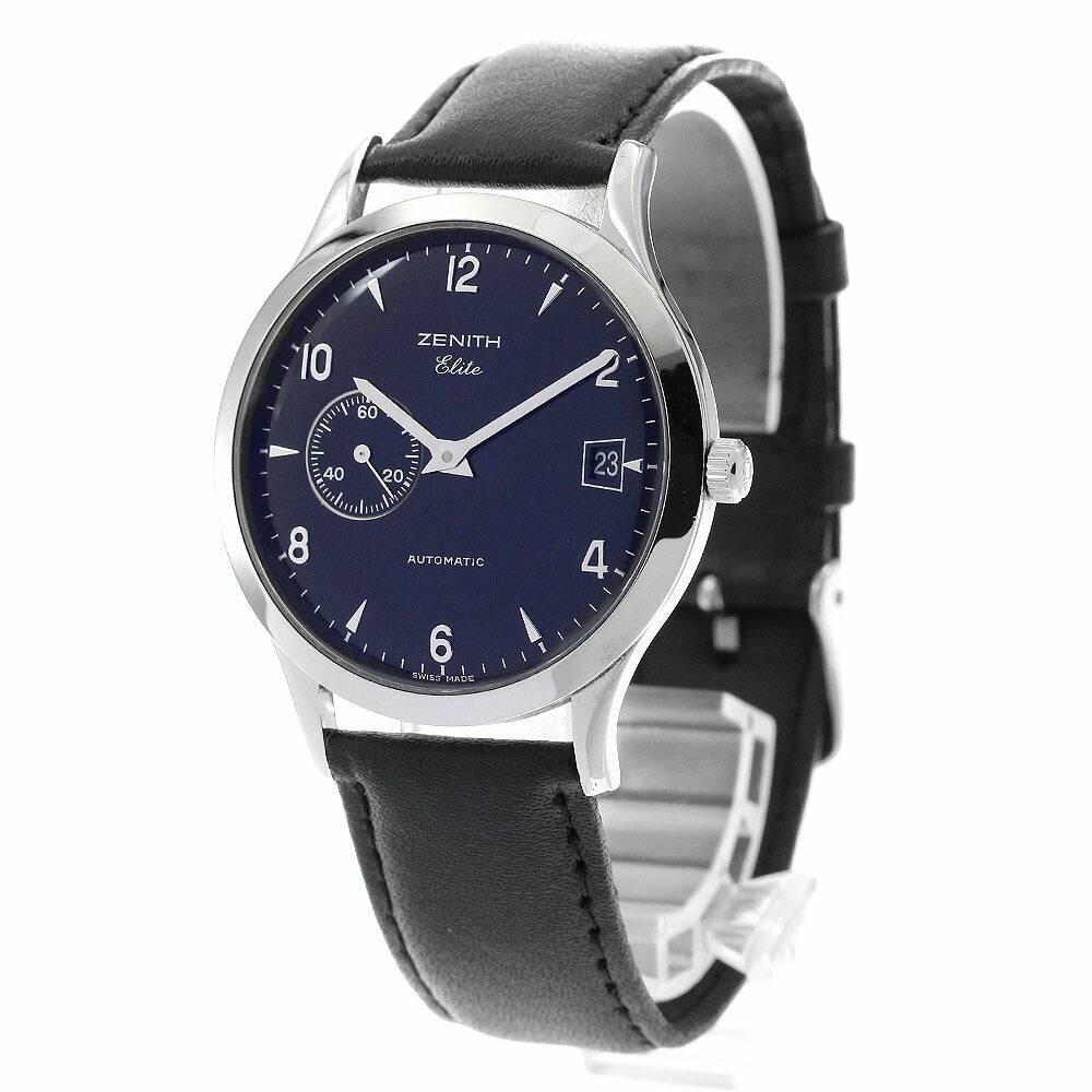 ZENITH 01.0125.680 Class Elite Automatic Date Self-winding Men's Watch Excellent Condition with Warranty Card