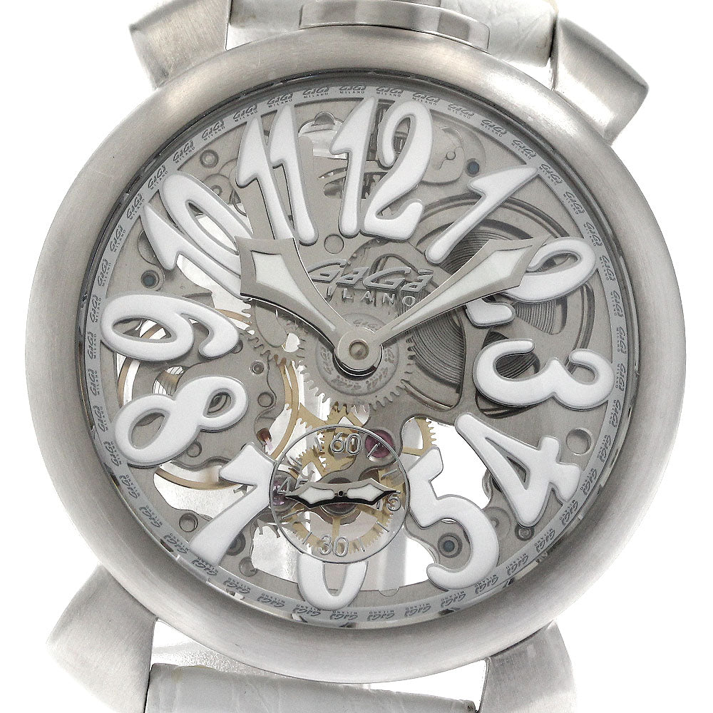 GaGa MILANO 5310.01 Manuale 48MM Skeleton Hand-wound Men's Watch with Warranty