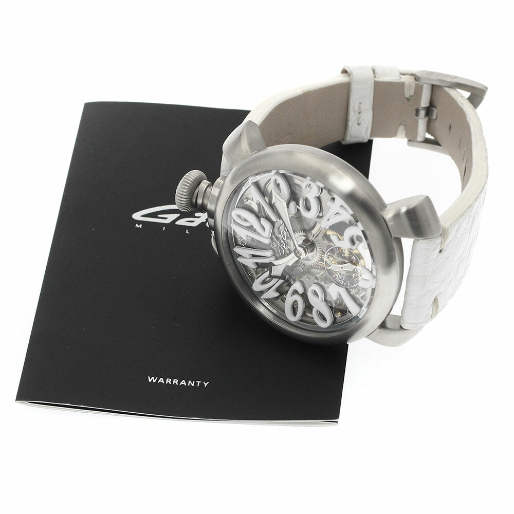 GaGa MILANO 5310.01 Manuale 48MM Skeleton Hand-wound Men's Watch with Warranty