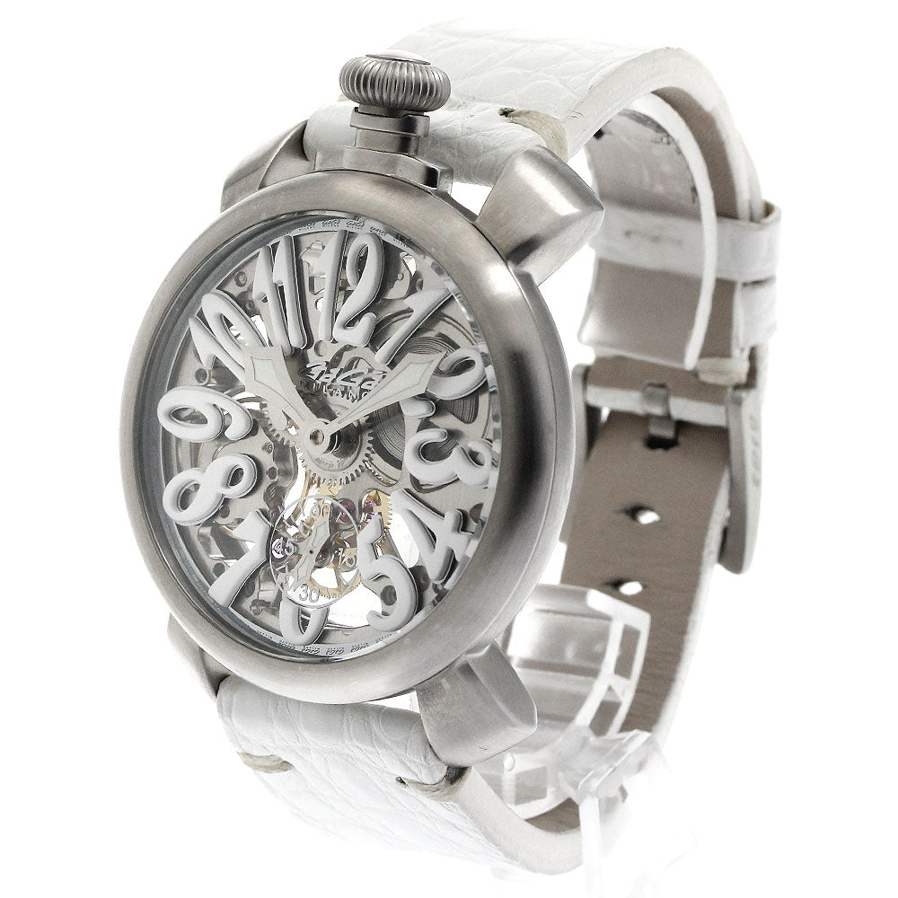 GaGa MILANO 5310.01 Manuale 48MM Skeleton Hand-wound Men's Watch with Warranty