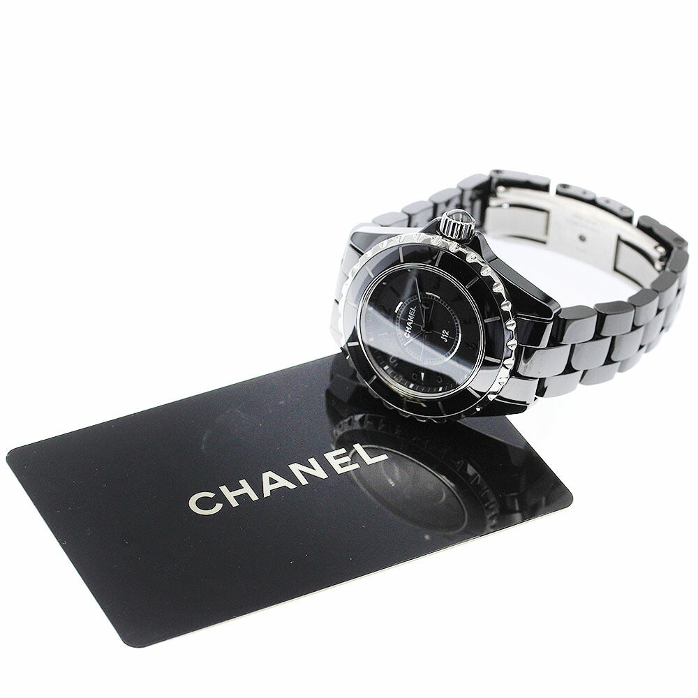 CHANEL H3828 J12 Intense Black Quartz Women's Watch Excellent Condition with Warranty.