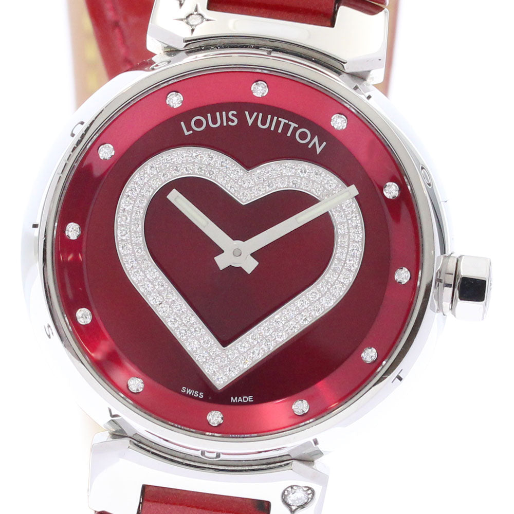 LOUIS VUITTON Q1314 Tambour Heart Pomme d'Amour Diamond Quartz Women's Watch (with box and warranty)