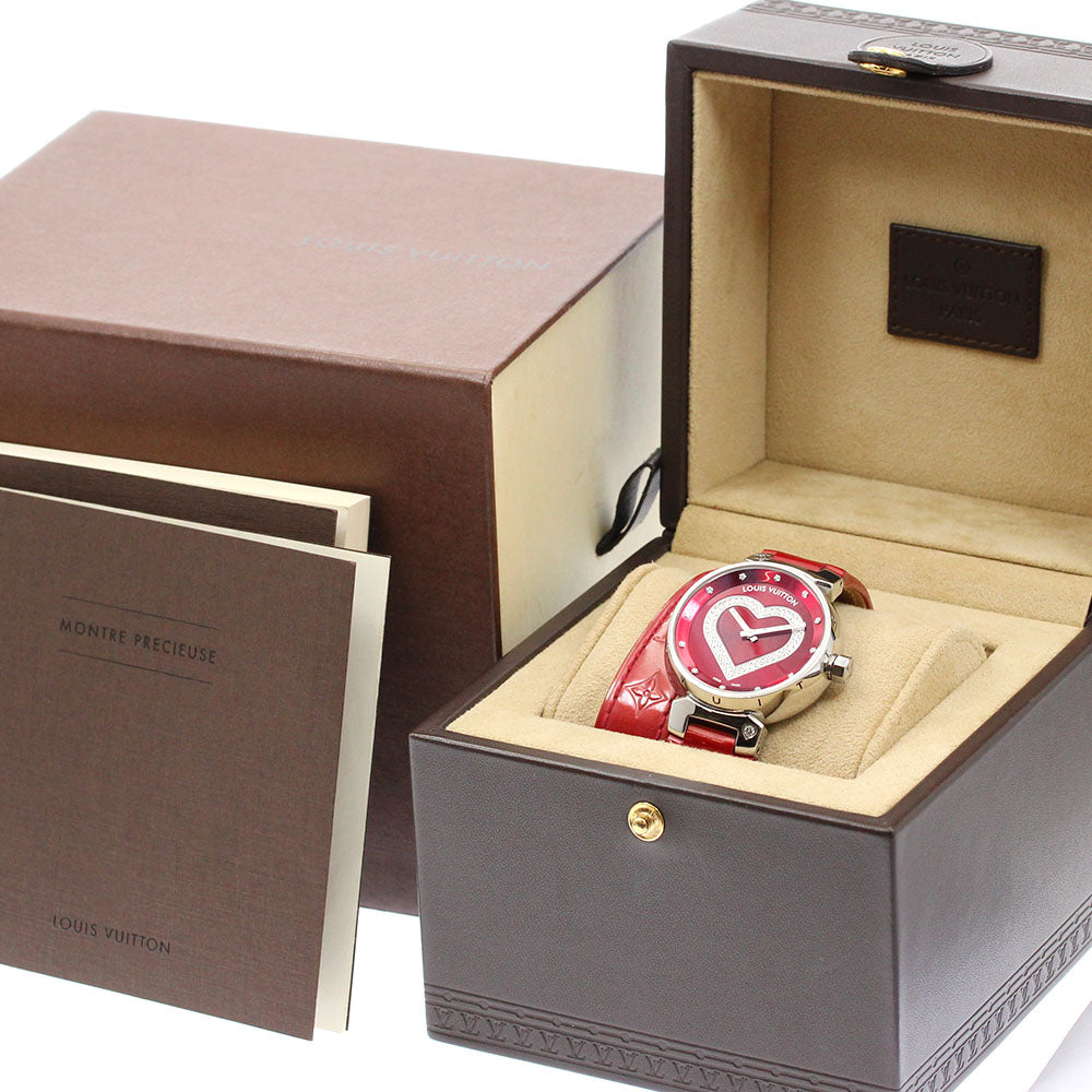 LOUIS VUITTON Q1314 Tambour Heart Pomme d'Amour Diamond Quartz Women's Watch (with box and warranty)