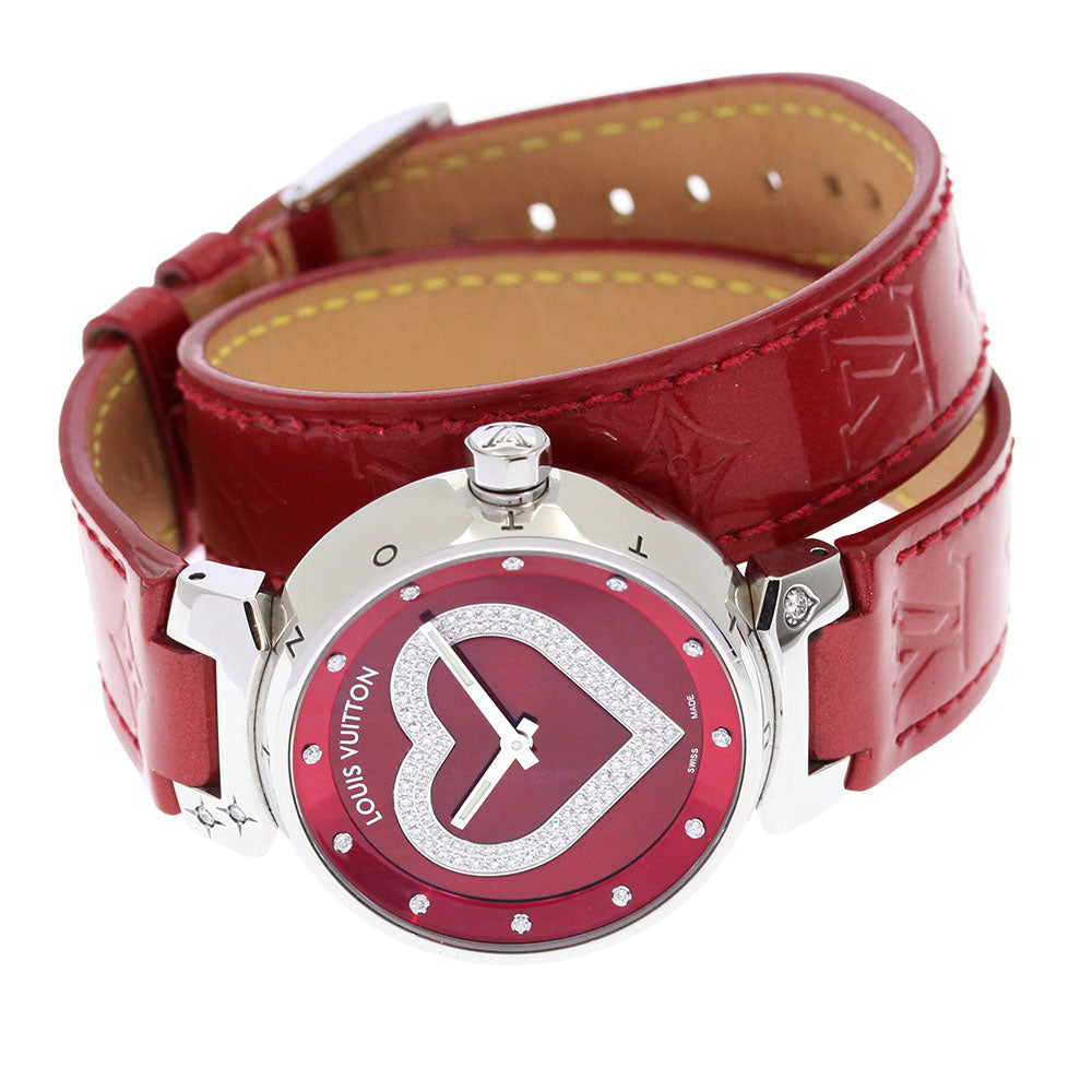 LOUIS VUITTON Q1314 Tambour Heart Pomme d'Amour Diamond Quartz Women's Watch (with box and warranty)