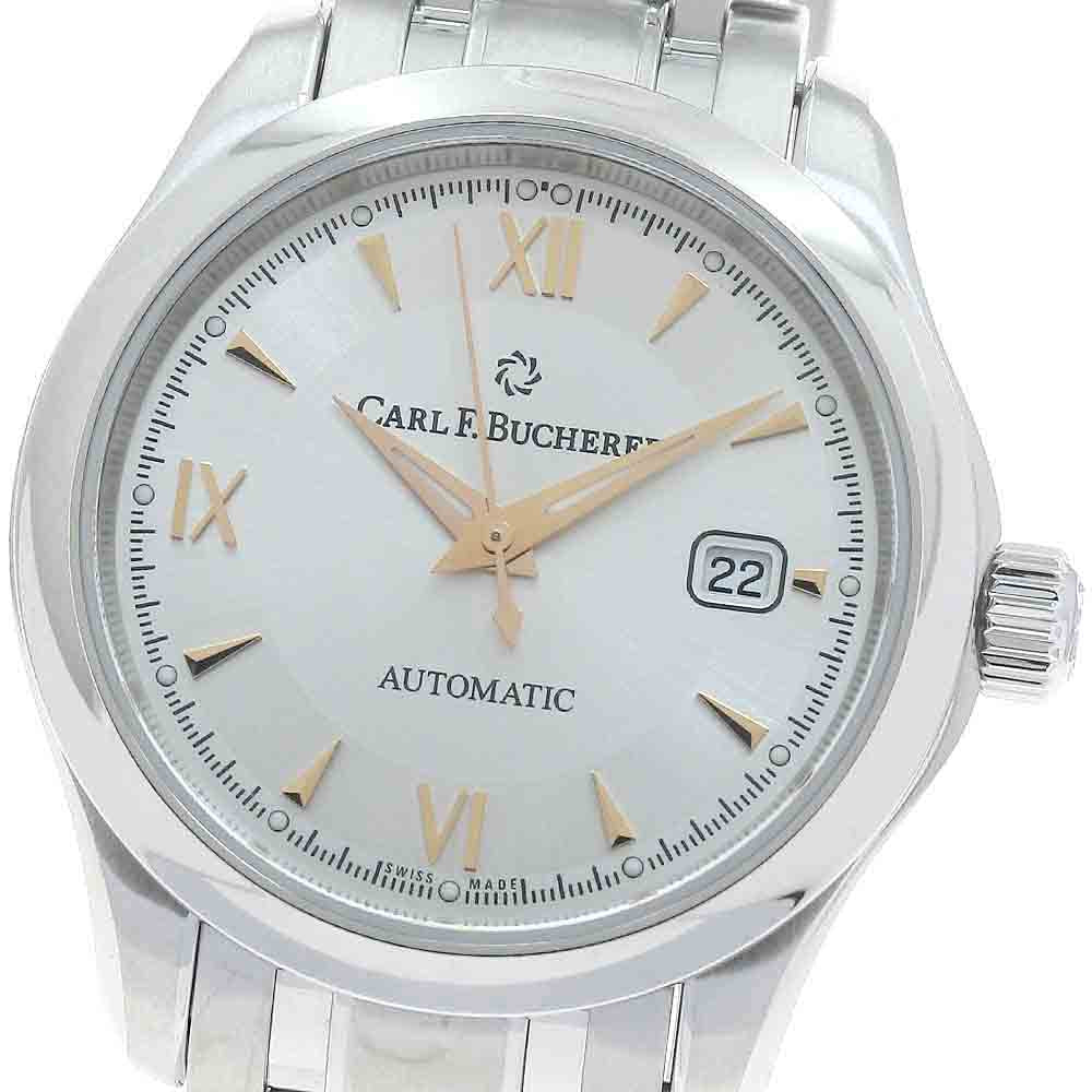 CARL F.BUCHERER 00.10911.08.15.21 Manero Date Automatic Ladies' Watch Excellent Condition with Warranty Card