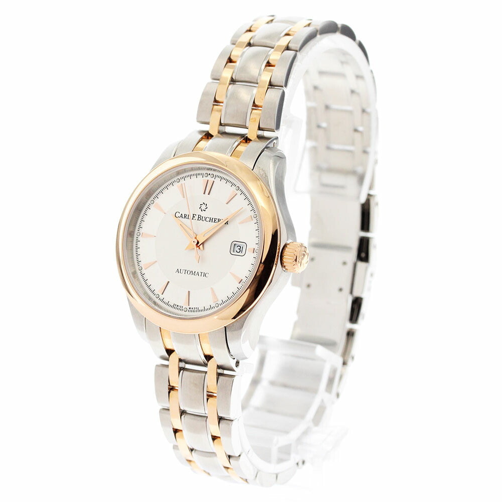 CARL F.BUCHERER 00.10911.07.13.21 Manero Date Automatic Ladies' Watch Excellent Condition with Warranty Card