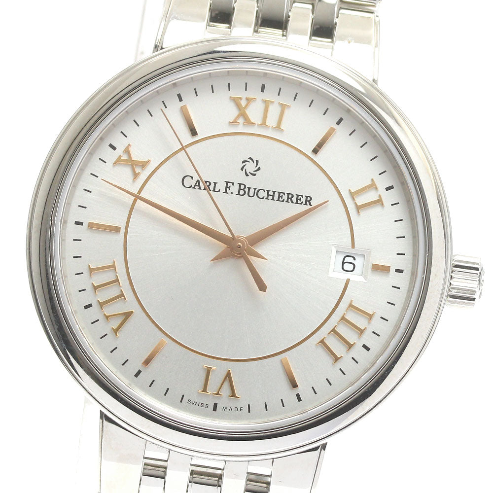 CARL F.BUCHERER 10314.08 Adamavi Date Automatic Men's Watch Excellent Condition with Warranty Card