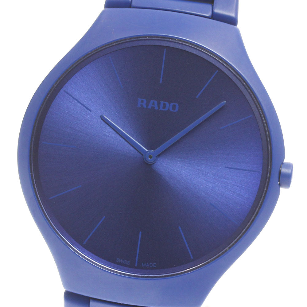 RADO R270092662 True Thinline Couleur Corbusier Quartz Men's Watch Excellent Condition with Box and Warranty Card