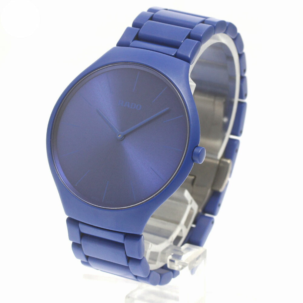 RADO R270092662 True Thinline Couleur Corbusier Quartz Men's Watch Excellent Condition with Box and Warranty Card