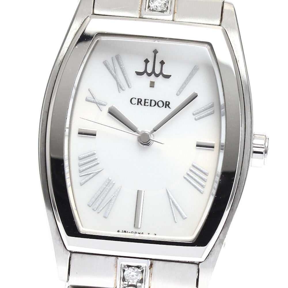 SEIKO 4J81-0AE0/GSAS967 Credor Aqua Signo Diamond Quartz Women's Watch