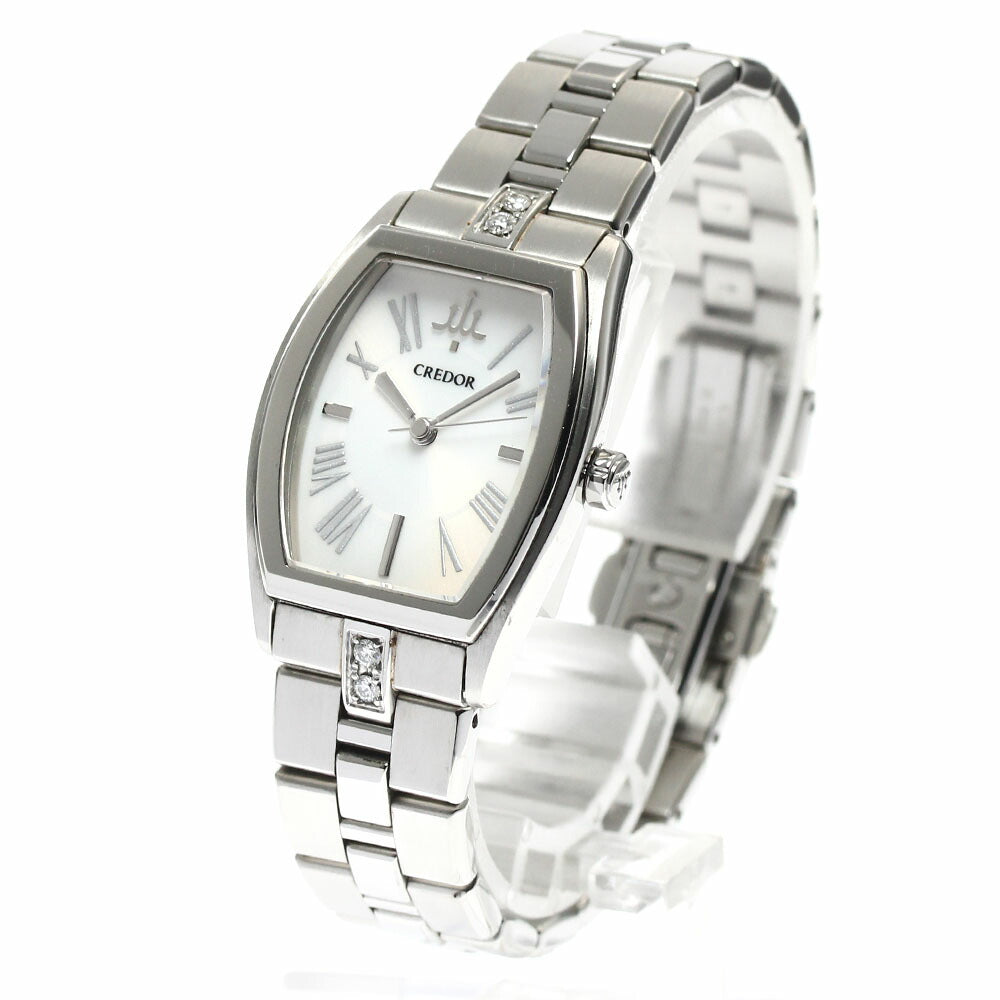 SEIKO 4J81-0AE0/GSAS967 Credor Aqua Signo Diamond Quartz Women's Watch