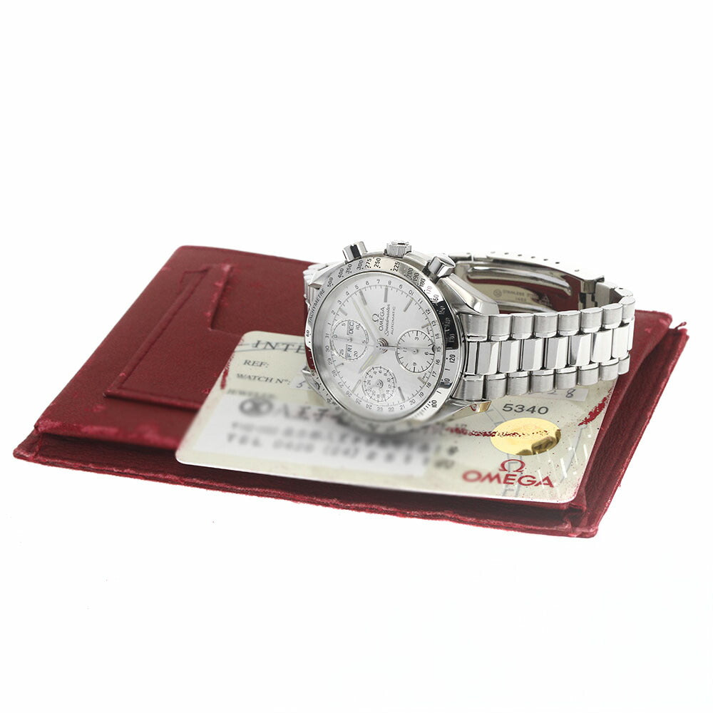OMEGA 3521.30 Speedmaster Triple Calendar Automatic Men's Watch Excellent Condition with Warranty Card