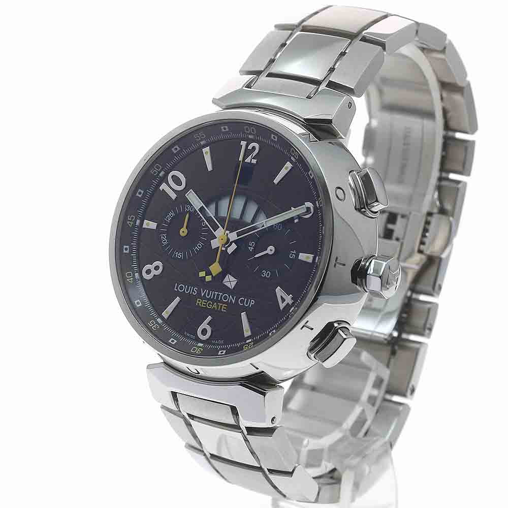LOUIS VUITTON Q1021 Tambour Louis Vuitton Cup Regatta Flyback Chronograph Automatic Men's Watch (Good Condition)